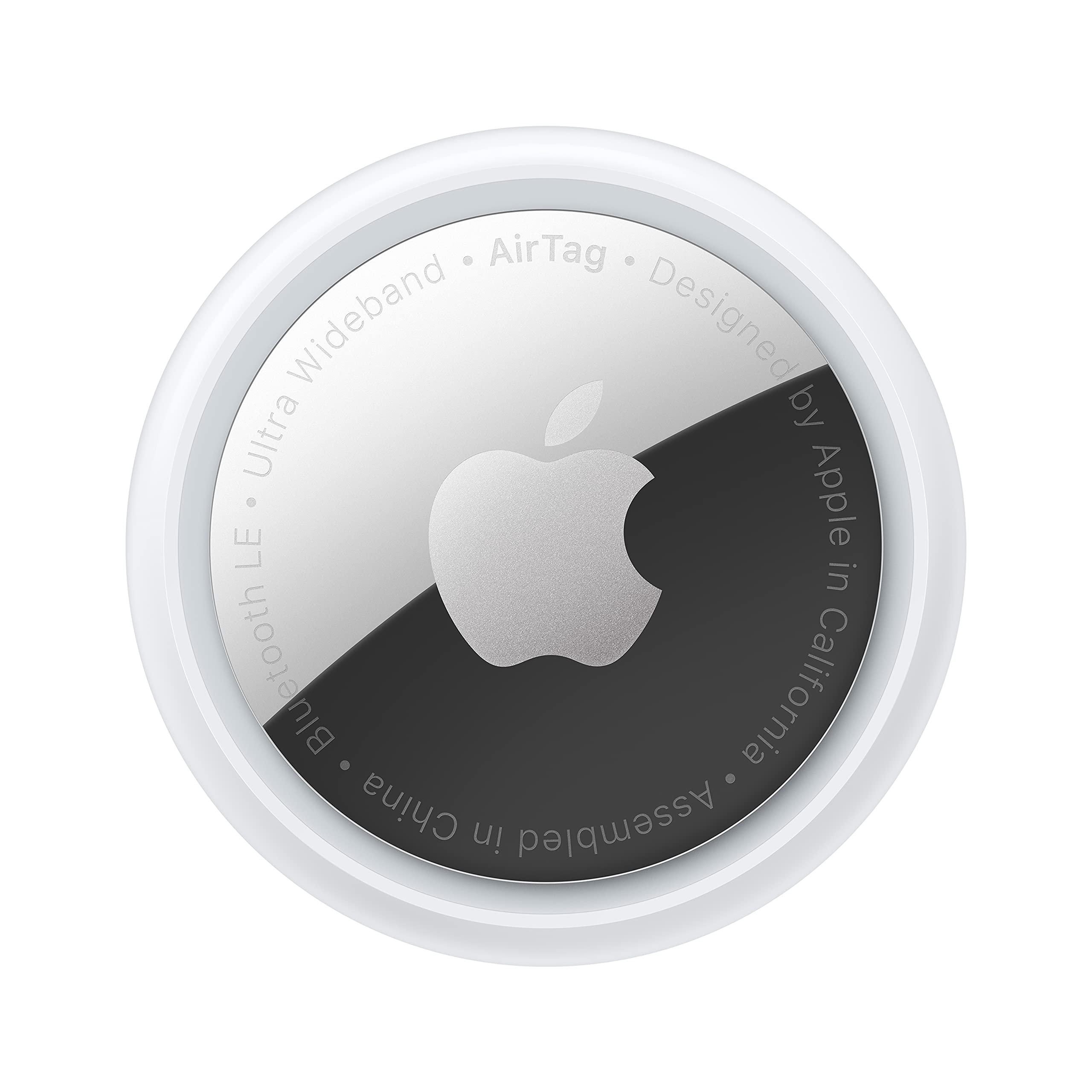 Apple AirTag single pack with sleek white and silver design for easy item tracking