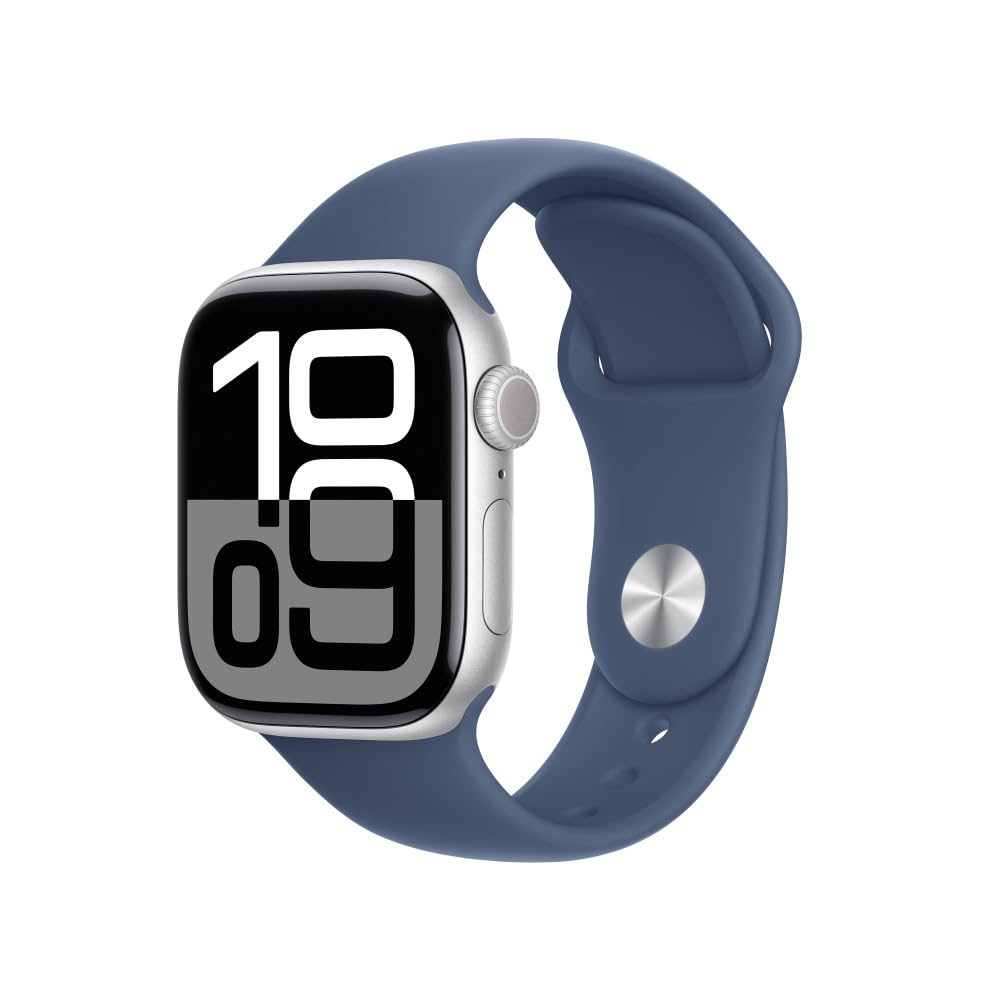 Apple Watch Series 10 GPS with silver case and blue sport band by craques