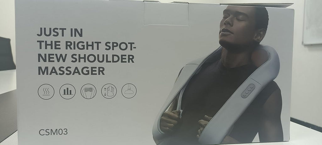 Craques back massager with heat designed for shoulder relief featuring multiple massage modes