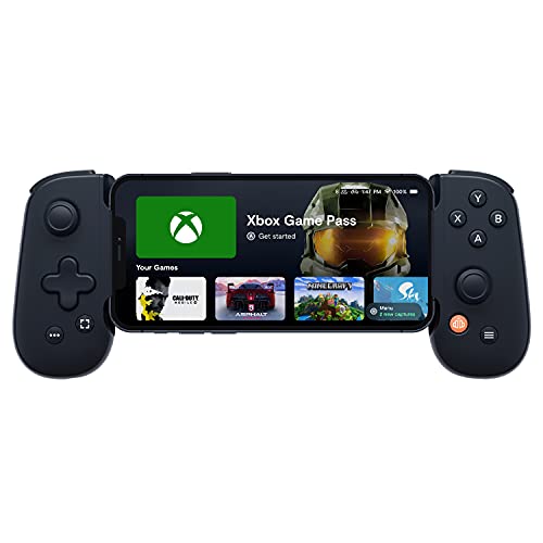 BACKBONE One controller for Android attached to smartphone displaying Xbox Game Pass interface