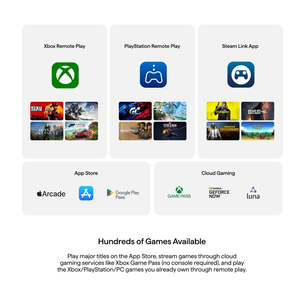 BACKBONE One controller for Android compatible with Xbox Remote Play PlayStation Remote Play Steam Link and cloud gaming apps