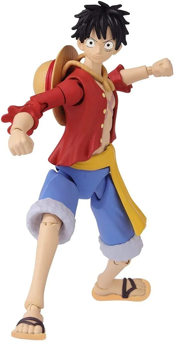 Namikaze Minato action figure wearing red jacket blue shorts and straw hat in fighting pose