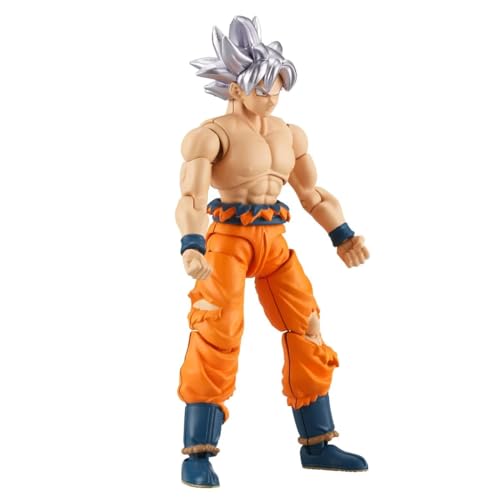 Craques Dragon Ball Super action figure featuring silver-haired muscular character in orange pants with blue boots