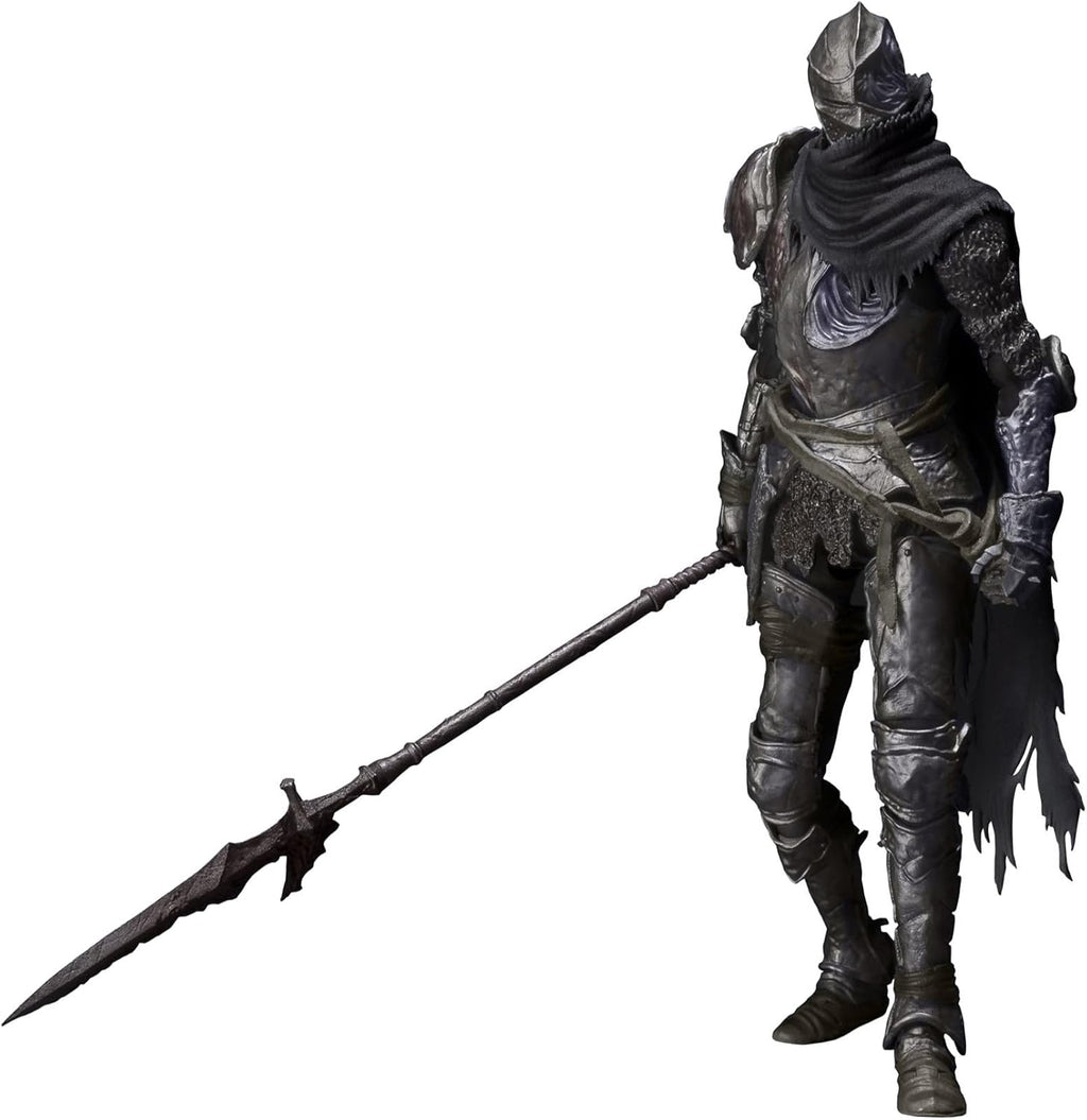Craques Elden Ring Vyke action figure in detailed armor holding a long spear weapon