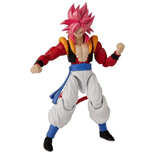 Craques Super Saiyan 4 Gogeta action figure with red hair and muscular pose in detailed outfit