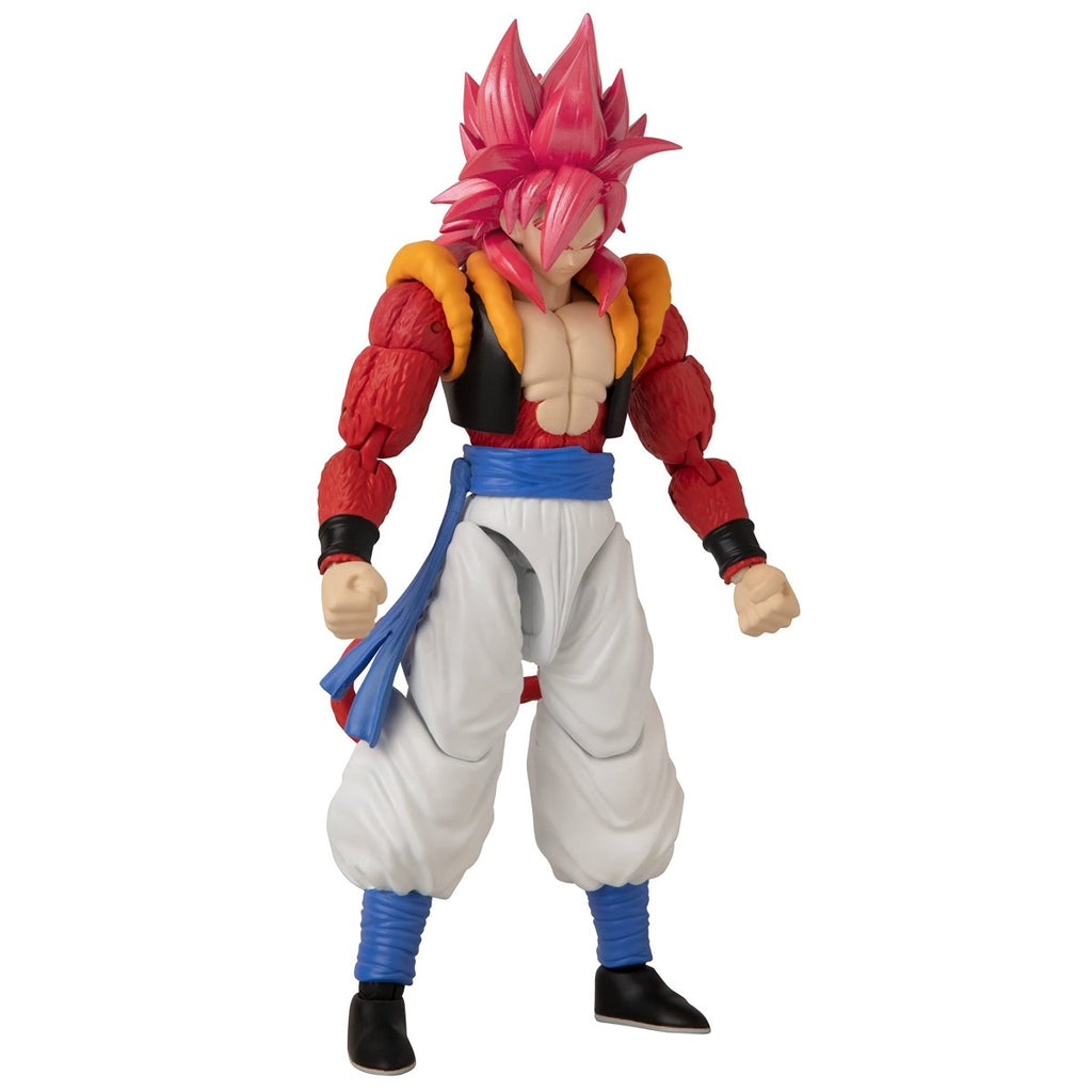 Super Saiyan 4 Gogeta action figure with red hair, muscular build, and detailed clothing by craques