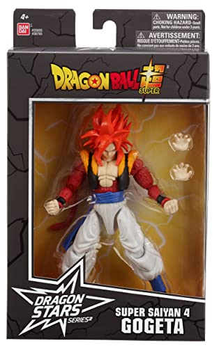 Super Saiyan 4 Gogeta action figure from Dragon Ball Super in packaging with extra hands