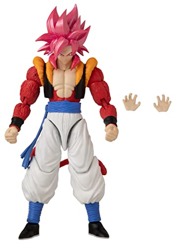 Super Saiyan 4 Gogeta action figure with pink hair and interchangeable hands by craques