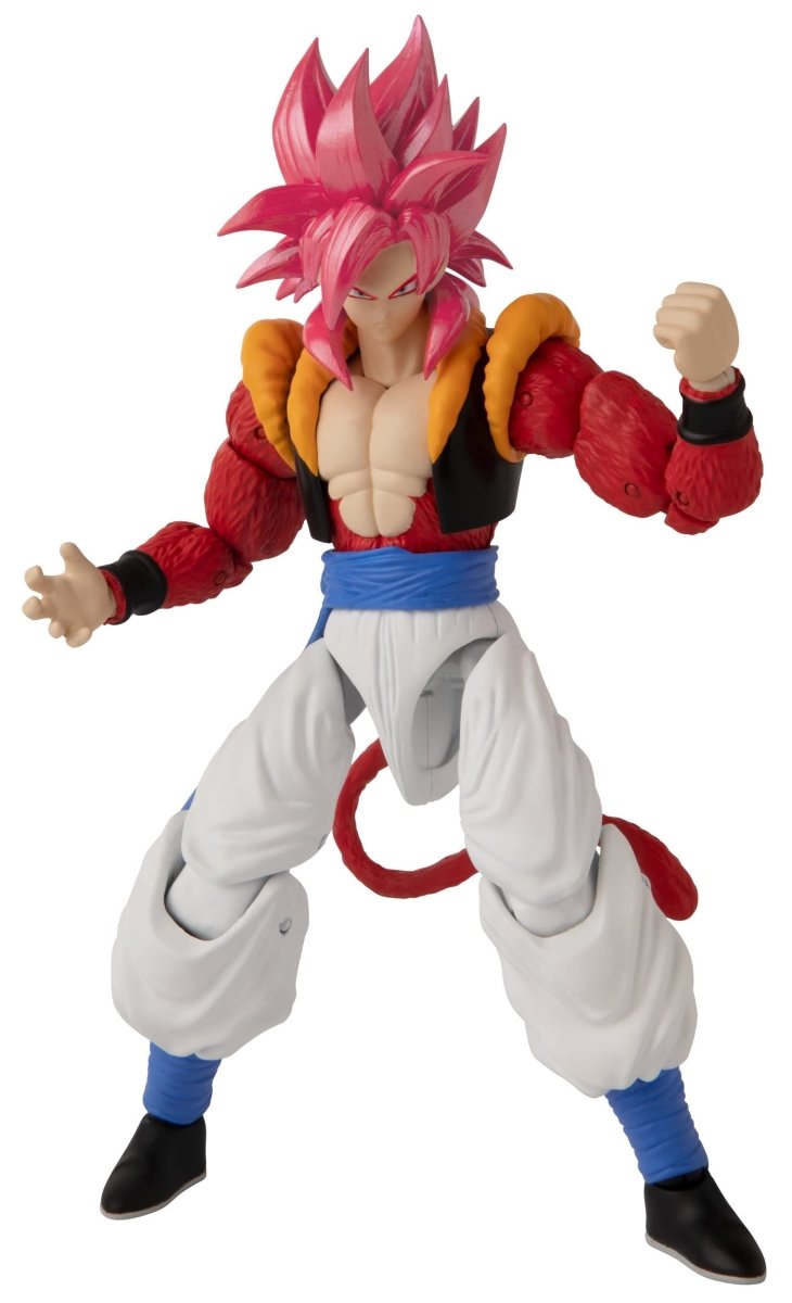 Craques Super Saiyan 4 Gogeta action figure with red hair and muscular pose