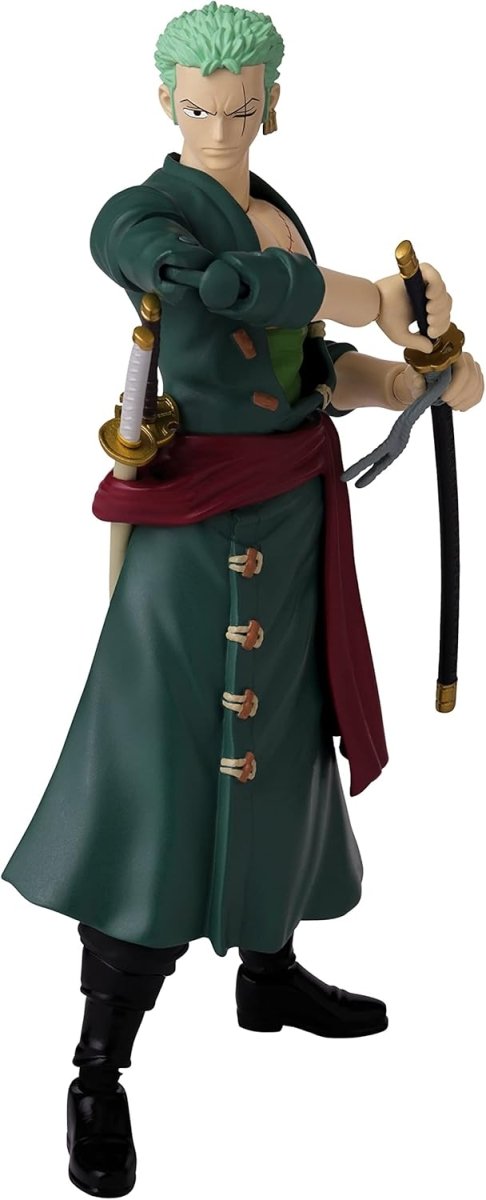 Zoro action figure One Piece by craques with detailed swords and green outfit