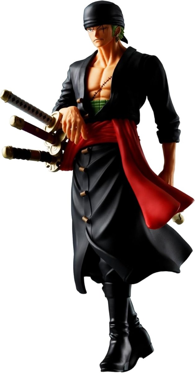 Banpresto One Piece Zoro figure featuring detailed samurai outfit and swords by craques