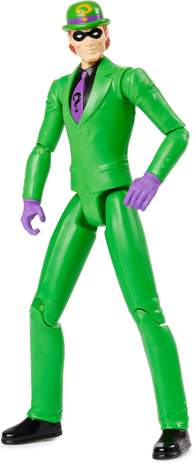 Batman 12 inch action figure set featuring The Riddler in green suit and purple gloves