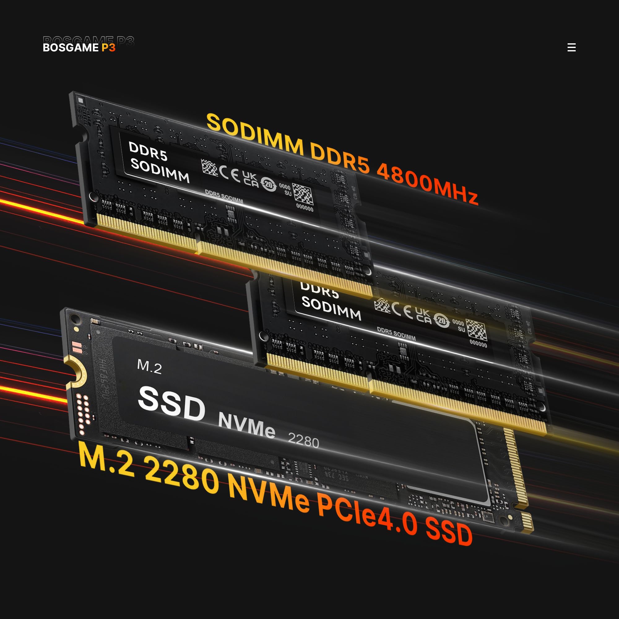 craques Ryzen 7 Gaming Mini PC Compact High-Performance