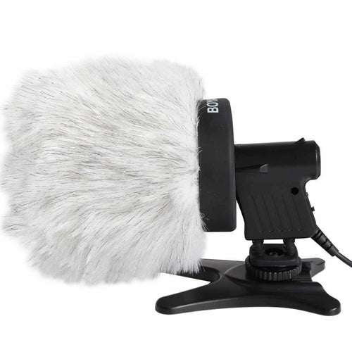 Outdoor microphone windscreen muff designed for reducing wind noise in outdoor recordings