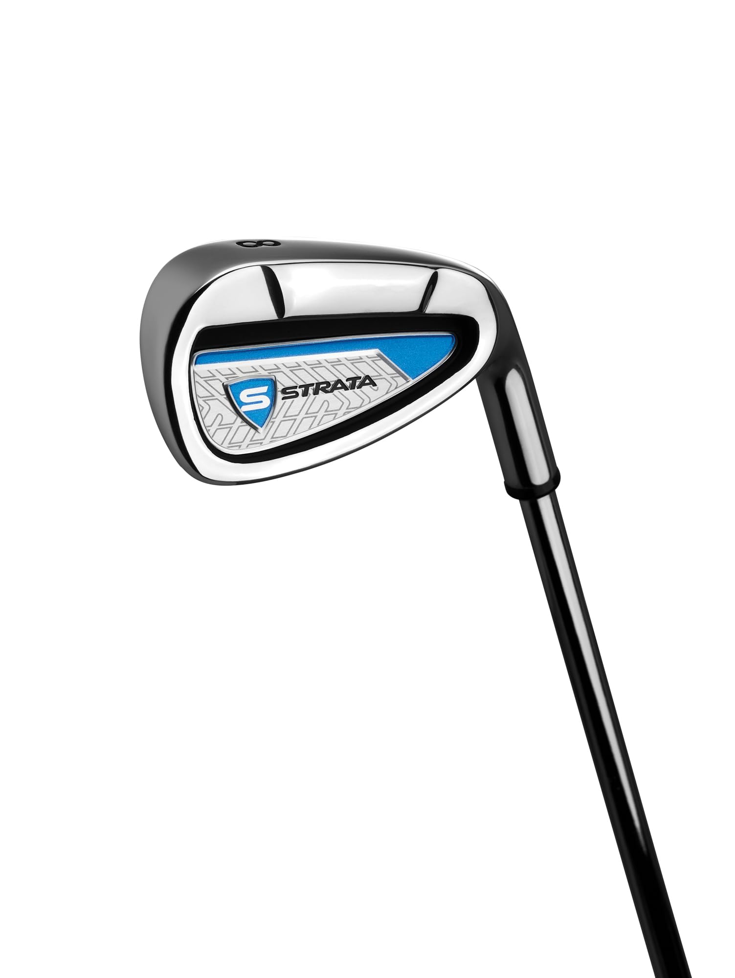 Callaway Strata golf club set iron with chrome finish and blue detailing from craques