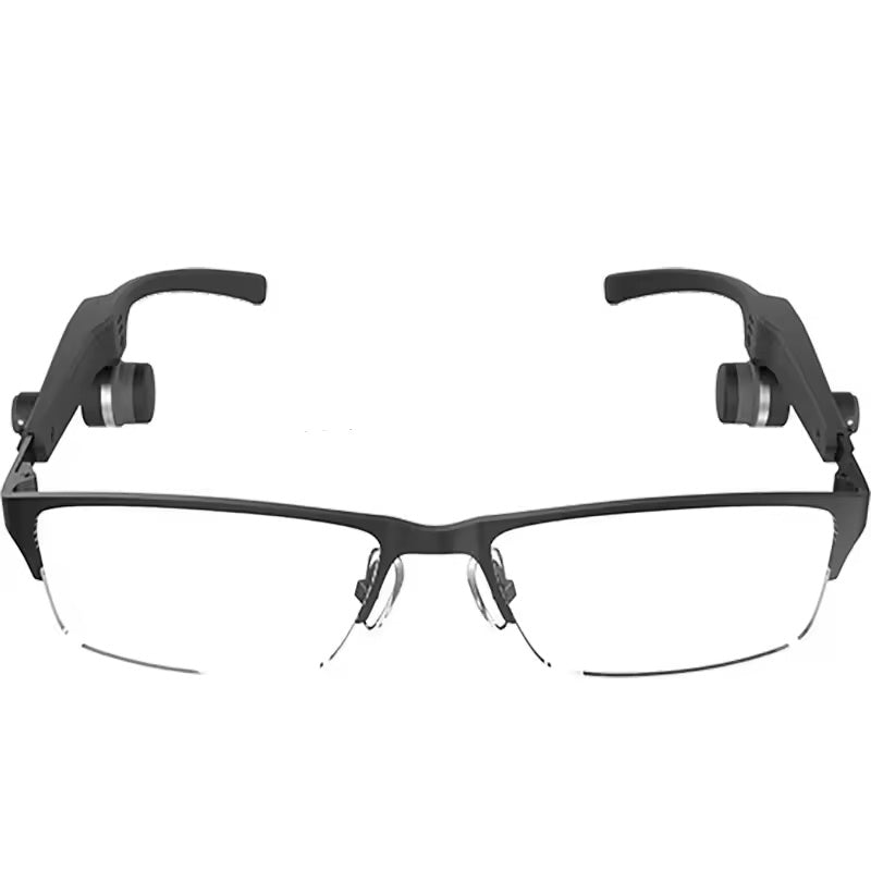 Smart Glasses Type Bone Conduction Hearing Aids - Black