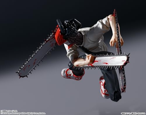 Craques Chainsaw Man action figure in dynamic pose with bloodied chainsaws and detailed design