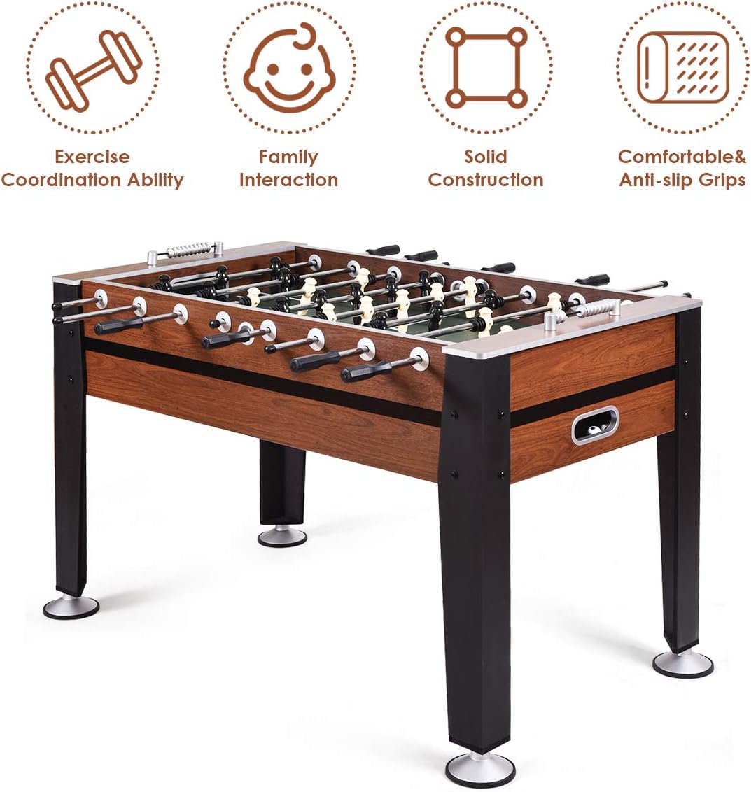 Craques 54 inch foosball table with solid construction and comfortable anti-slip grips