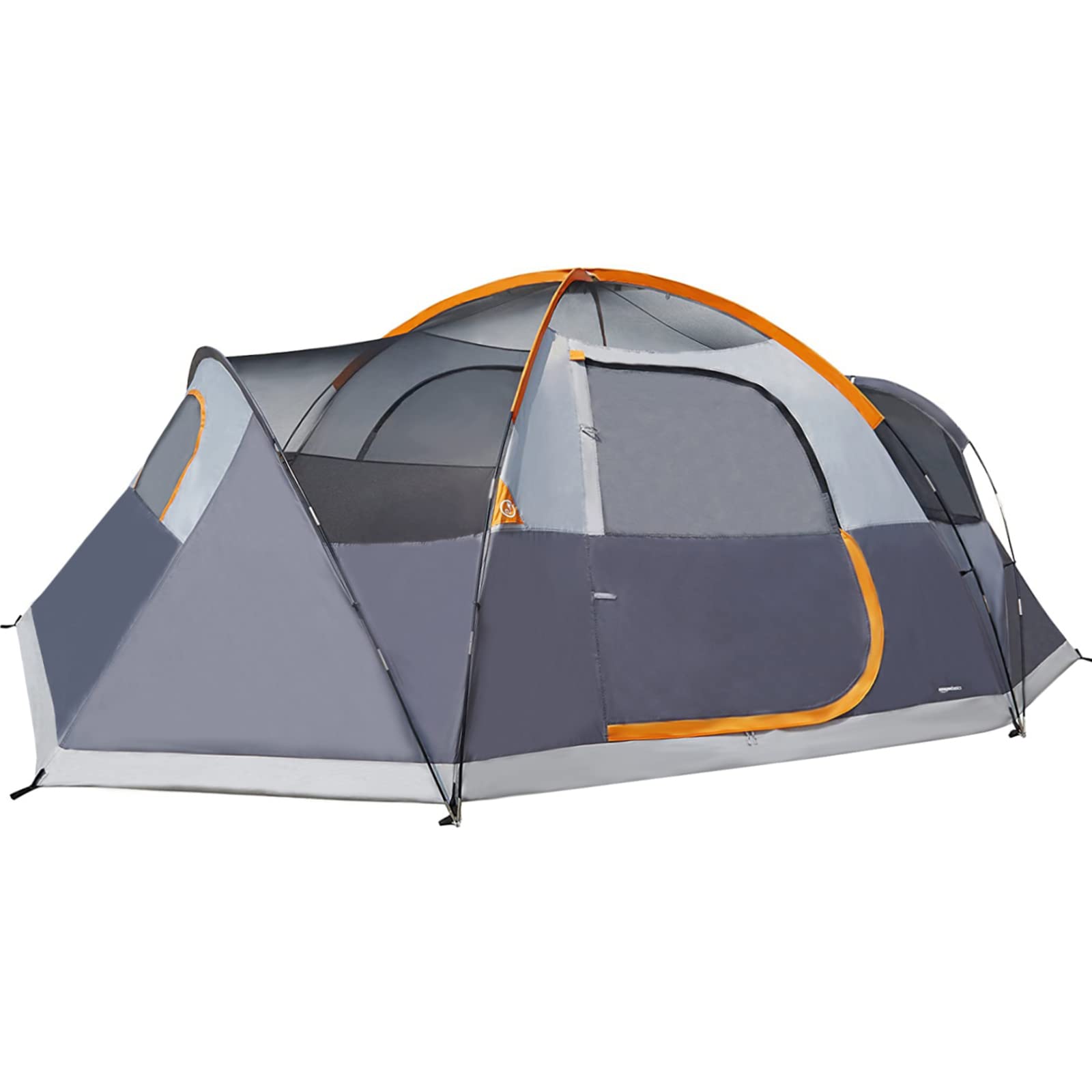 Craques dome camping tent with rainfly in gray and orange designed for comfortable outdoor shelter