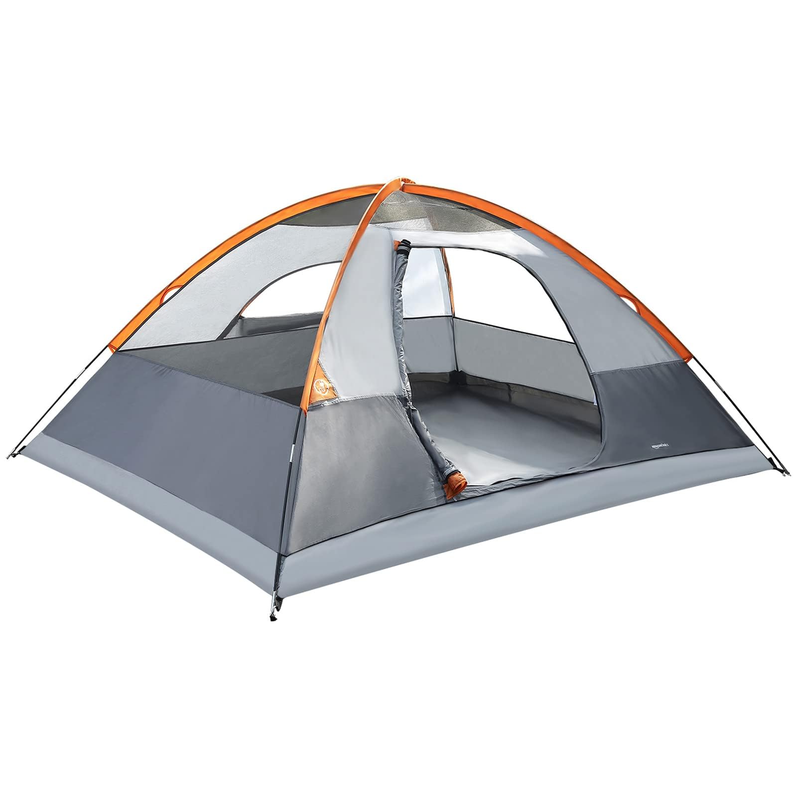 Craques dome camping tent with rainfly in gray and orange for outdoor camping shelter