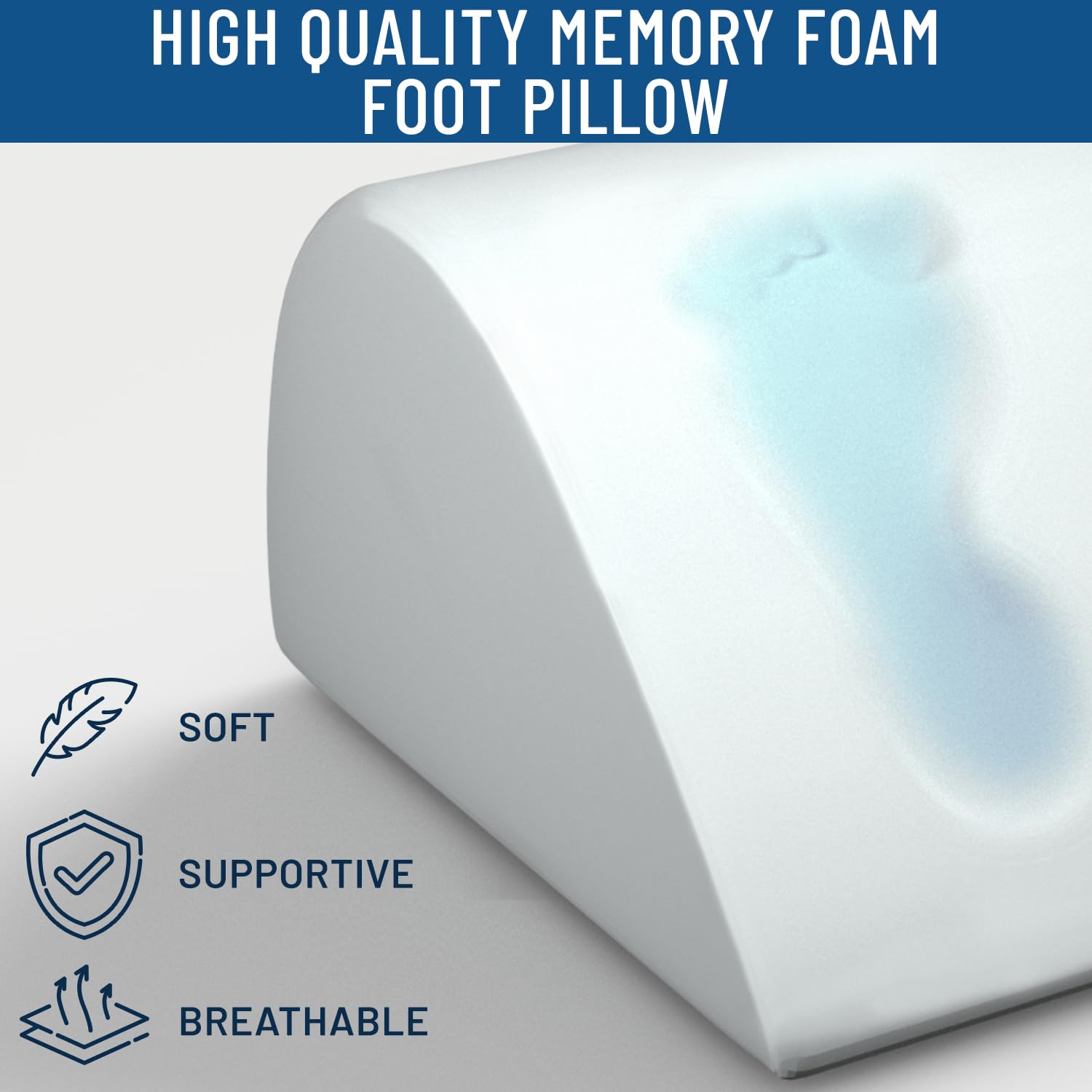 High quality memory foam ergonomic foot rest for office with soft supportive breathable design