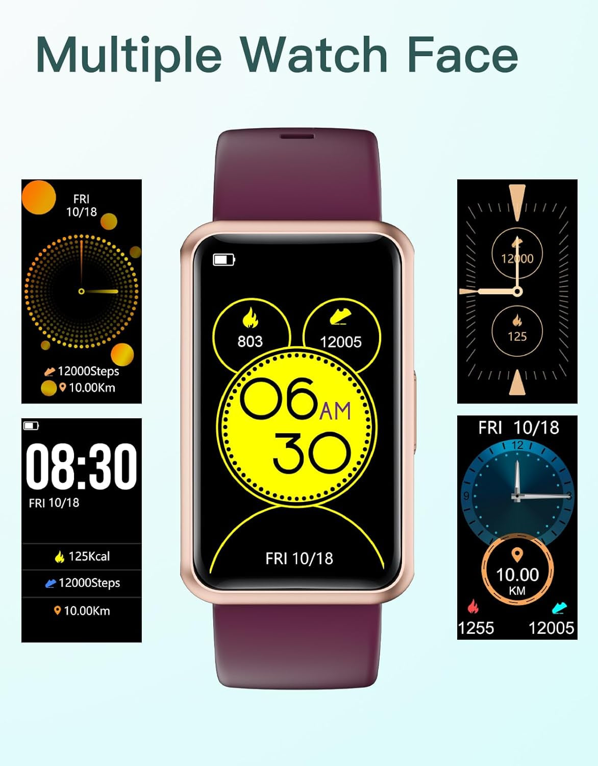 craques fitness tracker no app needed with multiple customizable watch faces and step tracking