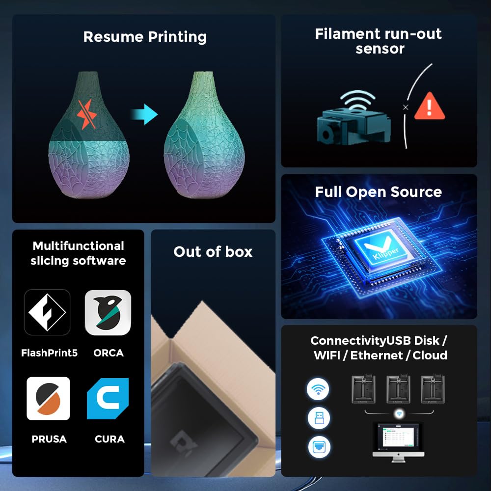 Flashforge Adventurer 5M 3D Printer by Craques - Precision & Easy