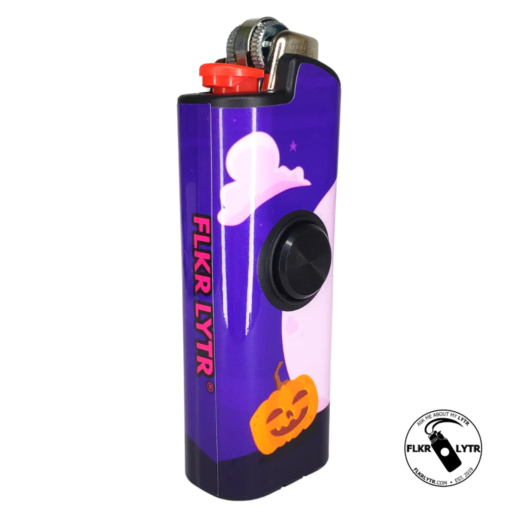 Craques limited edition squid game lighter with purple design and pumpkin graphic
