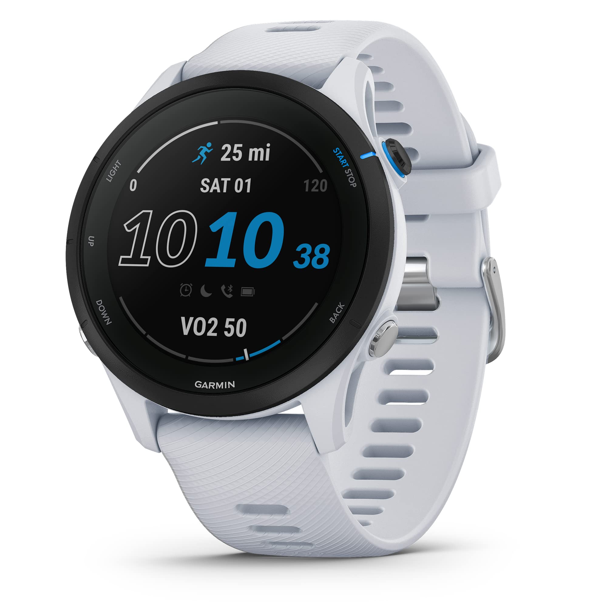Garmin Forerunner 255 Smartwatch with Advanced Fitness Tracking - 46 MM / Whitestone - Small / Music