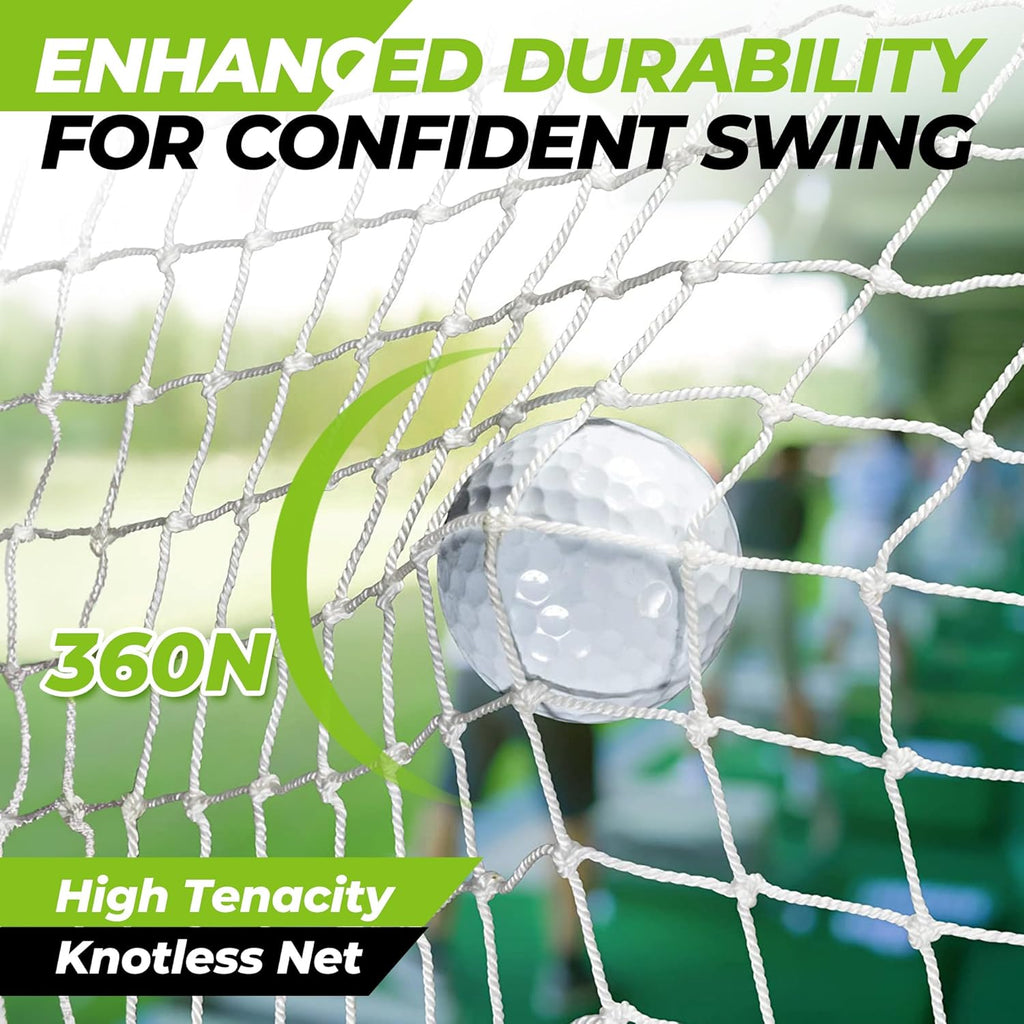 Close-up of durable knotless net with high tenacity for craques indoor golf practice net