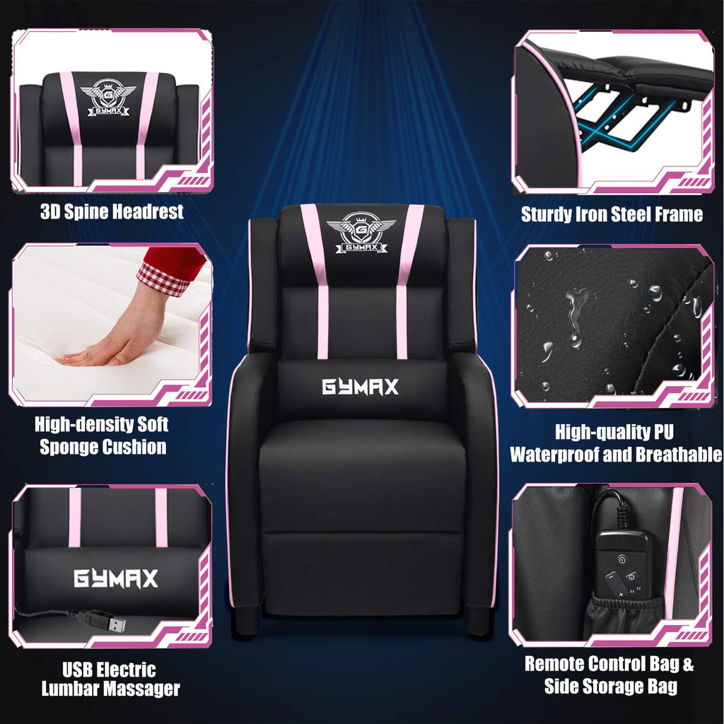 Craques Reclining Gaming Chair with Massage and Remote