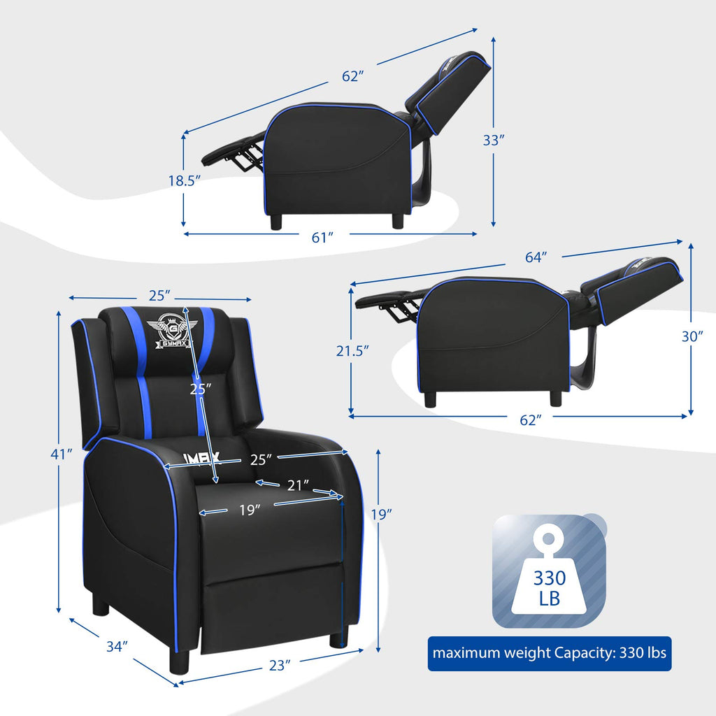 Craques Reclining Gaming Chair with Massage and Remote