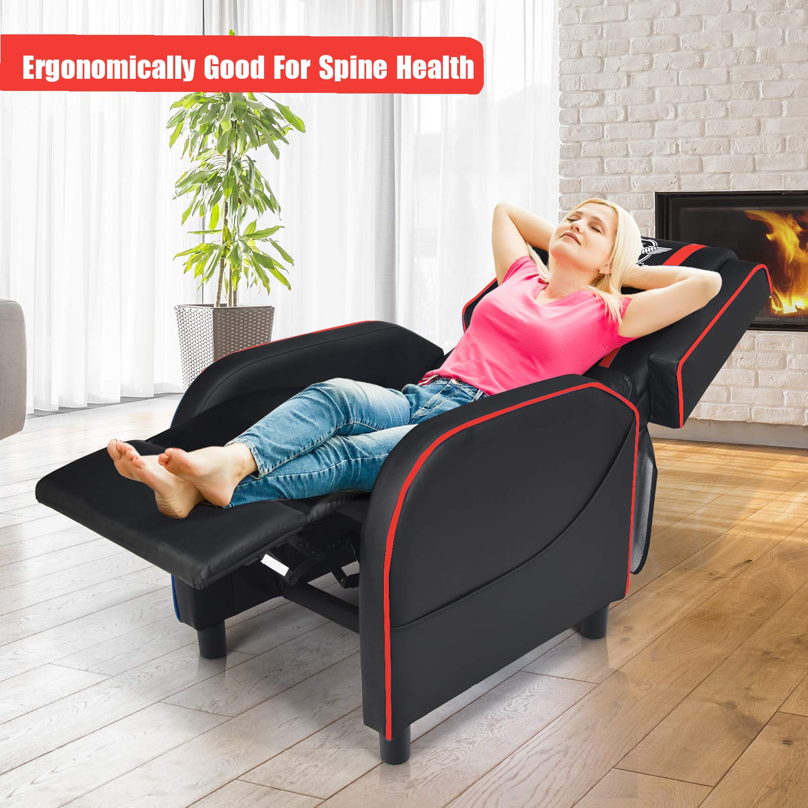 Craques Reclining Gaming Chair with Massage and Remote