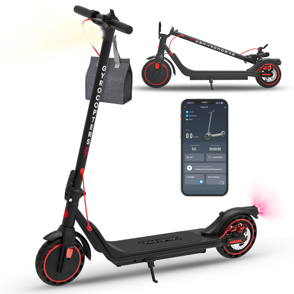Craques electric scooter for adults in black and red with mobile app control and foldable design