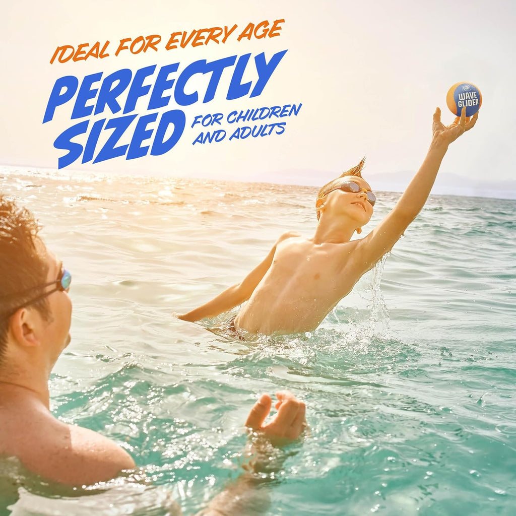 Child and adult playing in water with skipping water balls for kids perfect for all ages