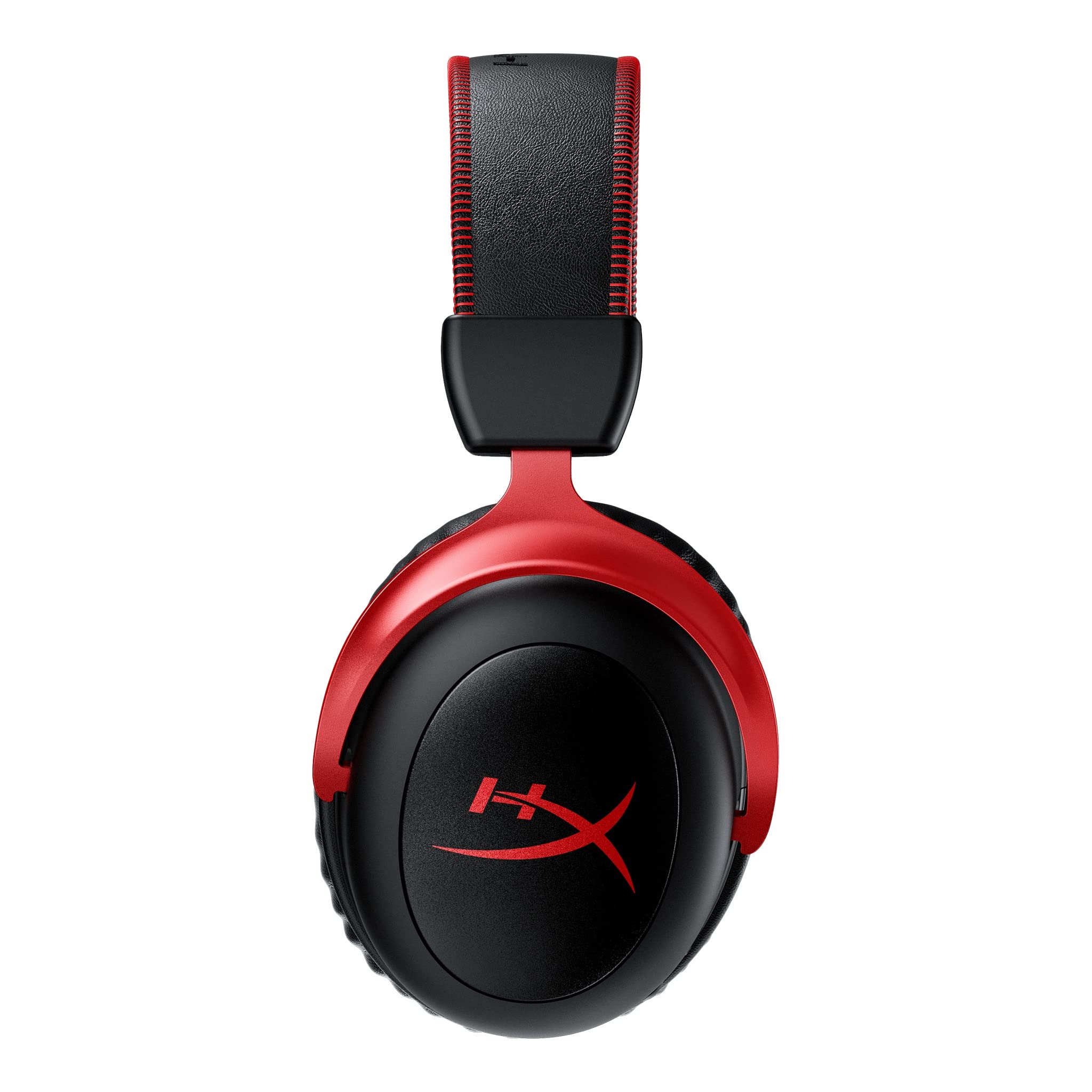 HyperX Cloud II gaming headset in black and red with cushioned ear cups and adjustable