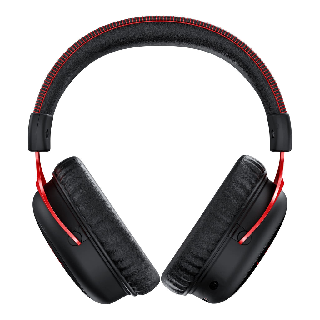 Black and red HyperX Cloud II gaming headset with cushioned ear cups and adjustable headband