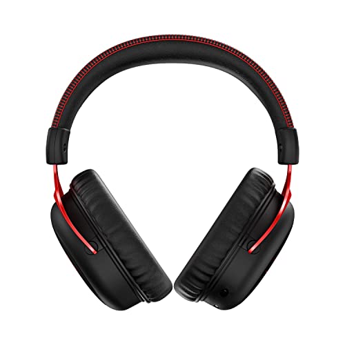 Black and red HyperX Cloud II gaming headset with padded ear cushions and adjustable headband