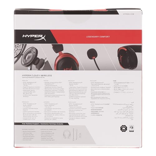 HyperX Cloud II gaming headset packaging showing product features and design by craques