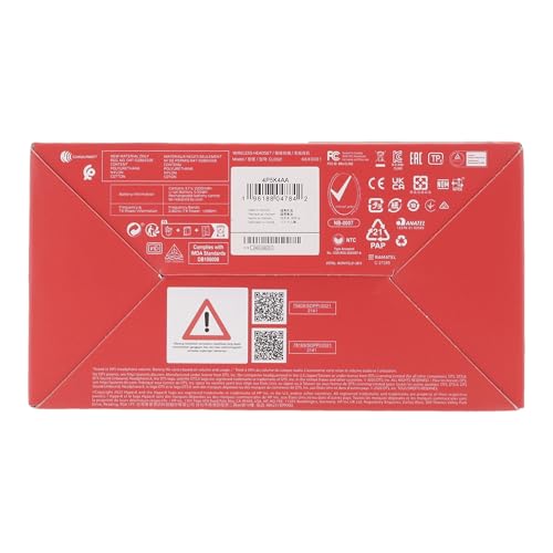 Back view of red HyperX Cloud II gaming headset box showing certification marks and product labels