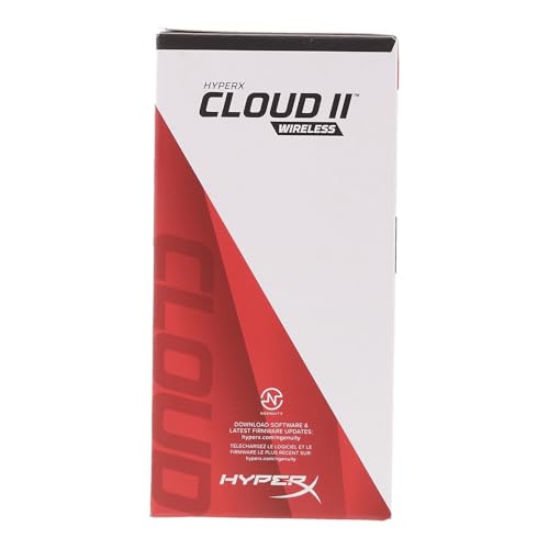 HyperX Cloud II gaming headset wireless box packaging with red and white design