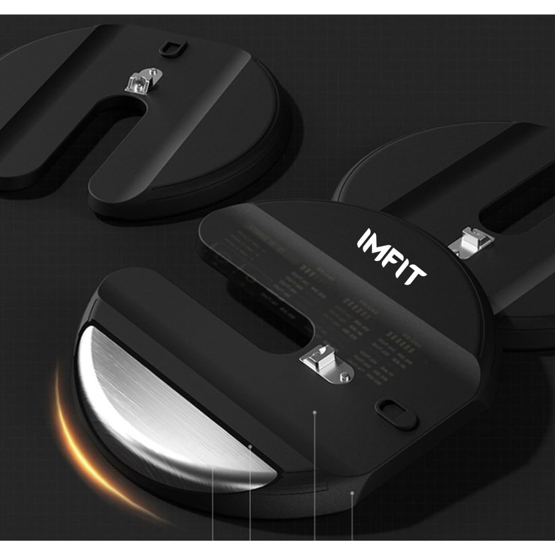 IMFIT adjustable dumbbells set weight plates with secure locking mechanism and sleek black design