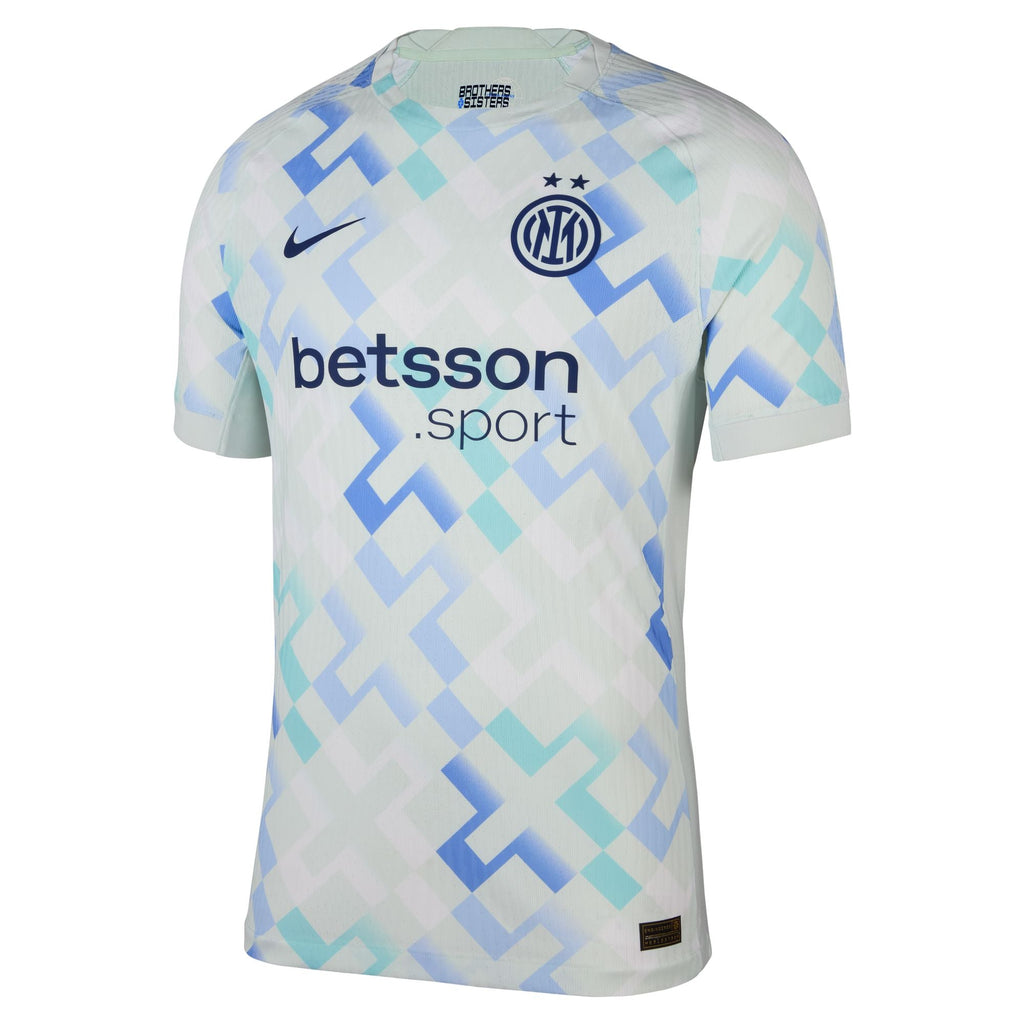 BB Branded Inter Milan 2025/26 away jersey in light blue with geometric pattern and sponsor logo