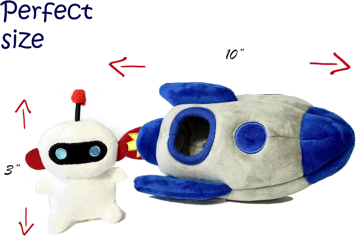 Craques interactive dog puzzle toy rocket ship with removable robot plush for pet play