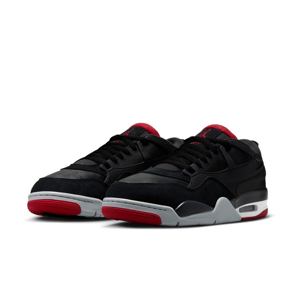 BB Branded Air Jordan 4 RM men's sneakers in black with red accents and a stylish design