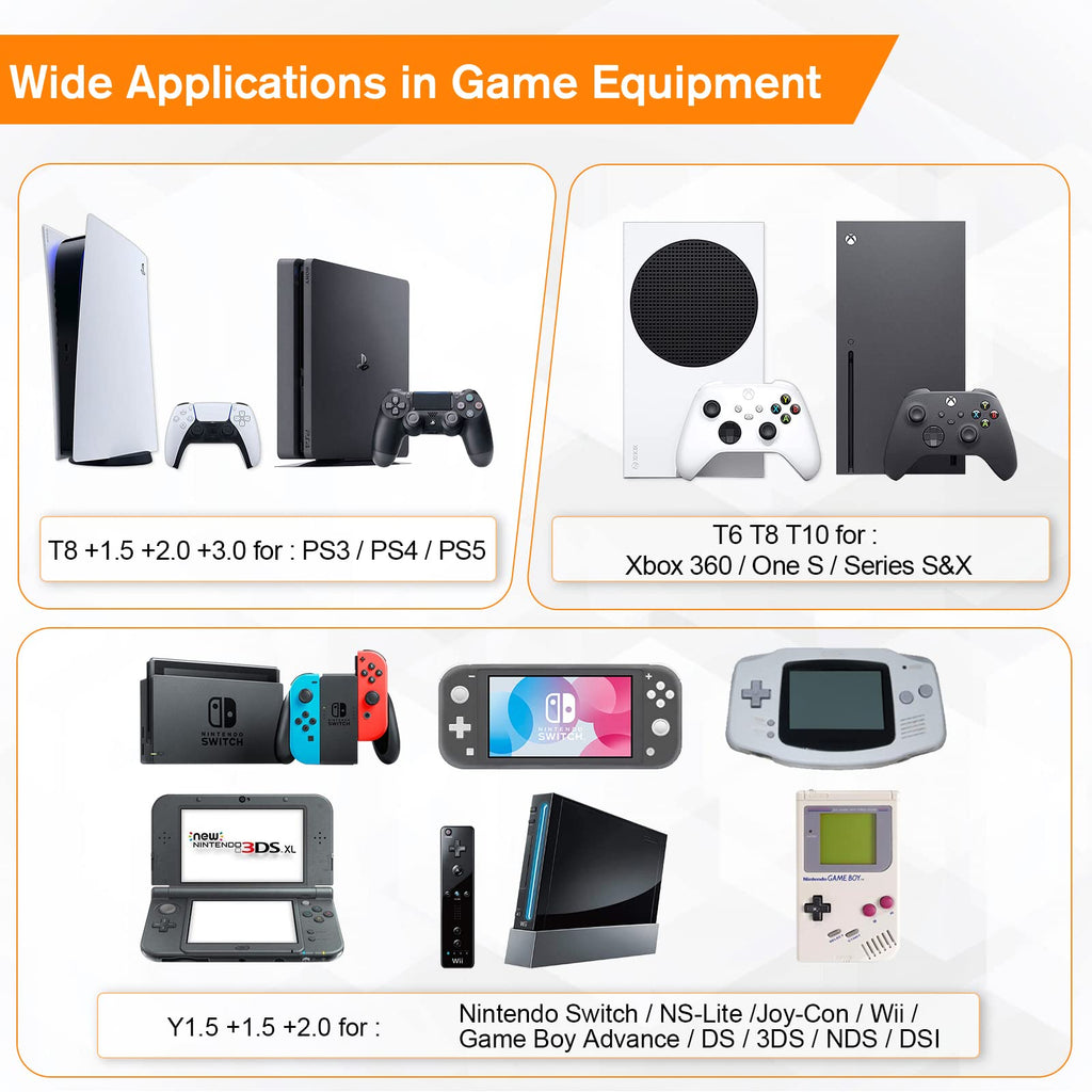 Craques precision screwdriver set for electronics compatible with PS3 PS4 PS5 Xbox Nintendo Switch and handheld gaming devices