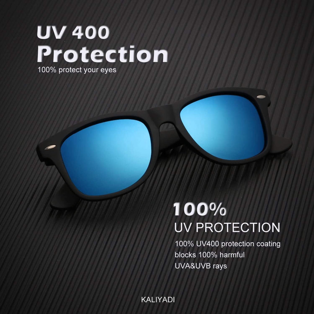 Craques polarized sunglasses for men and women with blue lenses and UV 400 protection