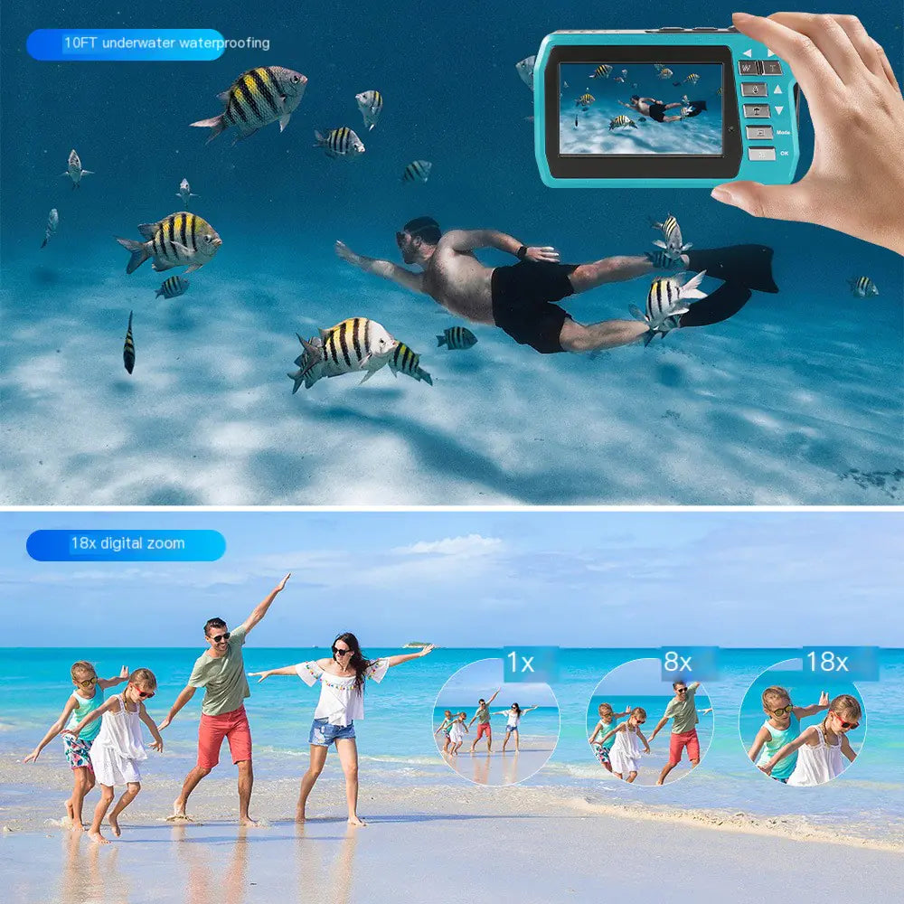 Craques Waterproof 4K Digital Camera with Dual Screen craques