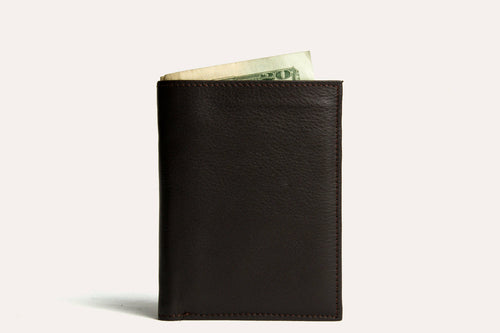 Craques slim passcase wallet for men made of premium leather with a folded bill compartment