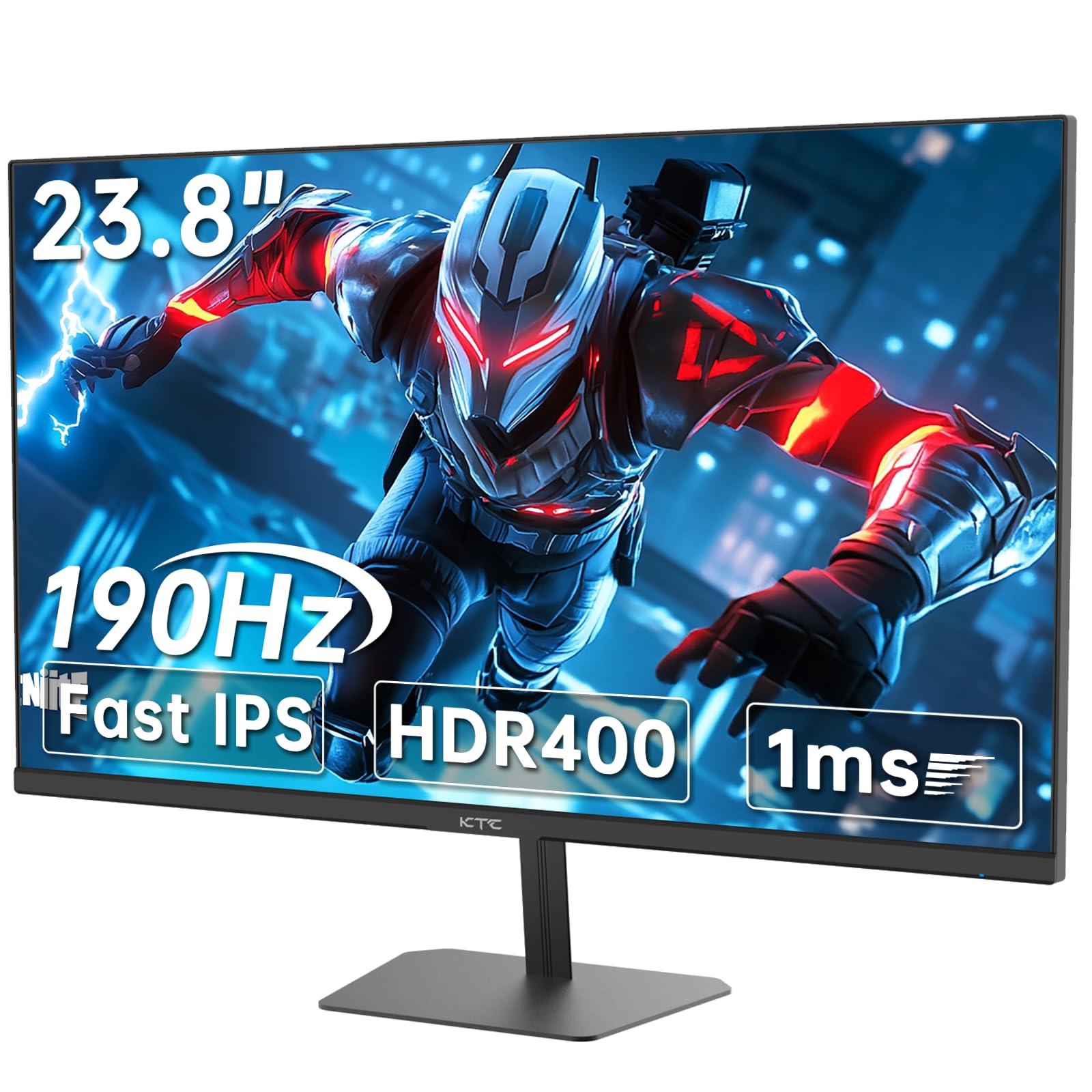 KTC 24 inch gaming monitor with 190Hz refresh rate HDR400 and 1ms response time